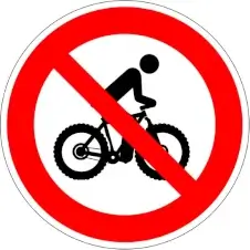 Verboden voor fatbikes bord